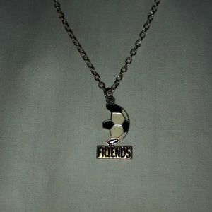 Half soccer ball necklace